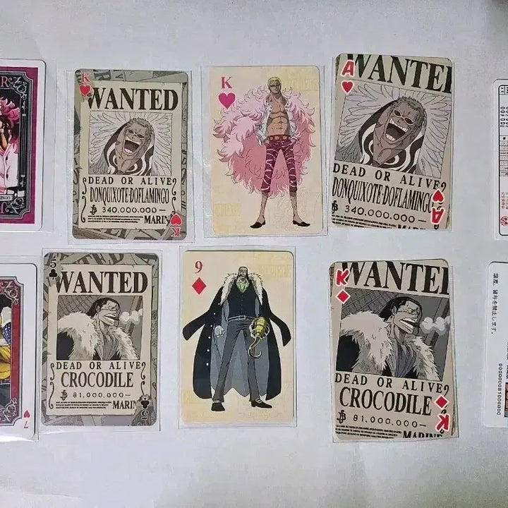 [BUNJANG] One Piece Crocodile Doflamingo Card Set Limited Trump ID Card Jump POB / 원피스 크로커다일 카드 일괄 한정 트럼프,ID 카드 점프특전