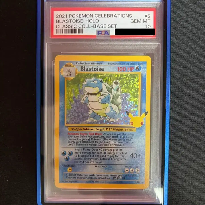 [BUNJANG] Pokemon 25th Anniversary Kingler Holo North American Edition PSA 10 Graded Card with Aluminum Bumper Case / 포켓몬카드 25주년 거북왕 북미판 PSA10