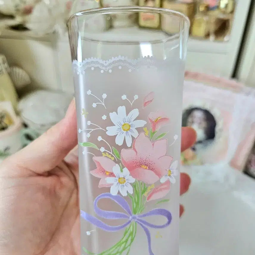 [BUNJANG] Vintage Toyo Glass Belle Fleur Tumbler and Plate Set / 빈티지 컵 접시