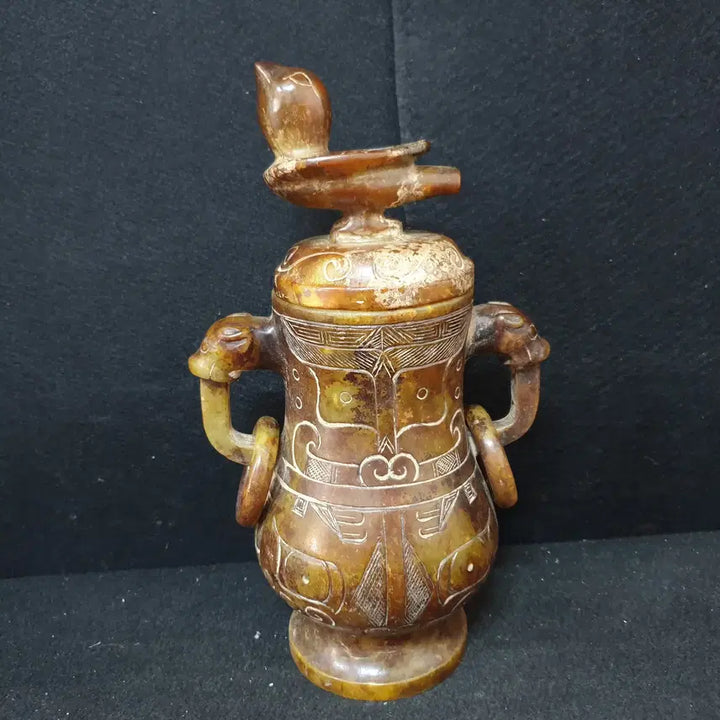 [BUNJANG] Spring and Autumn Period Jade Jar with Tiger Handles / (수원만물)출토 춘추시기 양귀면 옥함