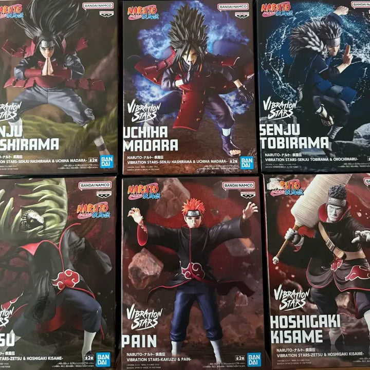 [BUNJANG] Naruto Akatsuki Banpresto Vibration Figures Bundle Set (9 Types) / 나루토 아카츠키 반프 바이브레이션 피규어 일괄 9종