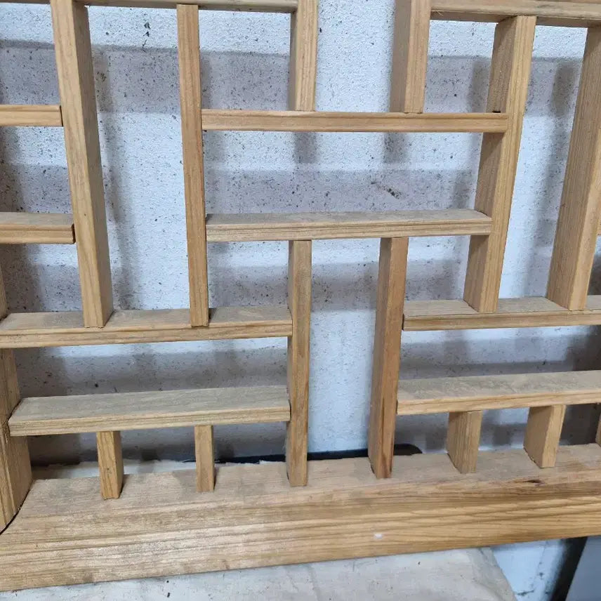 [BUNJANG] Vintage Wooden Lattice Window Set (2 pieces) / 격자무늬 창문 2개 세트 입니다  빈티지