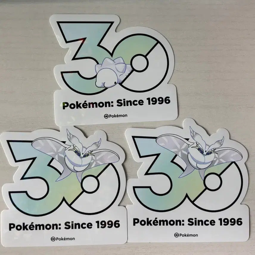 [BUNJANG] Pokemon 30th Anniversary Sticker 3-Set / 포켓몬 30주년 기념 스티커 3종 세트