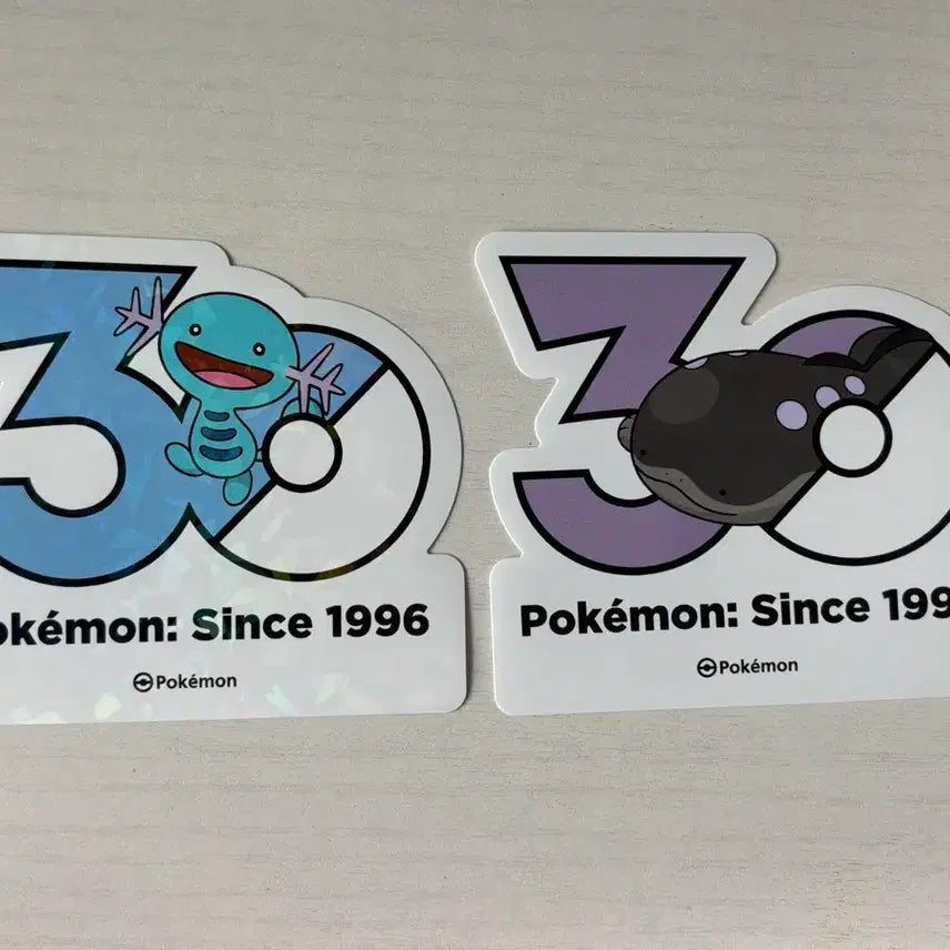 [BUNJANG] Pokemon 30th Anniversary Wooper &amp; Tyrogue Stickers / 포켓몬 30주년 기념 스티커 우파 토오