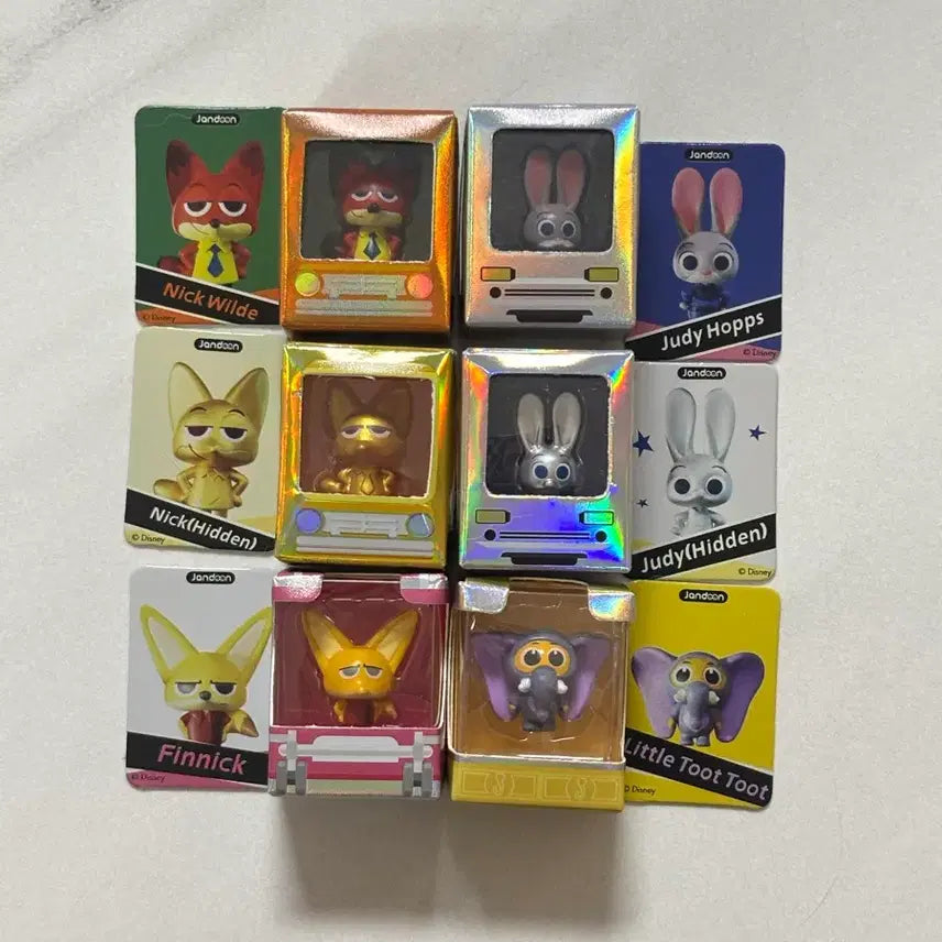 [BUNJANG] Zootopia Rice Grain Figures Bundle Set (6 pieces) / 주토피아 쌀알 피규어 닉 와일드 주디 핀닉 6개 일괄(박스0)