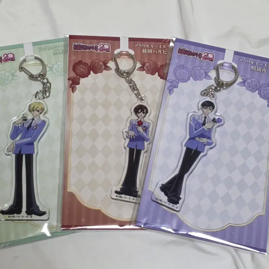 [BUNJANG] Ouran High School Host Club Acrylic Keychain Set / 오란고교 호스트부 아크릴 키홀더 3개