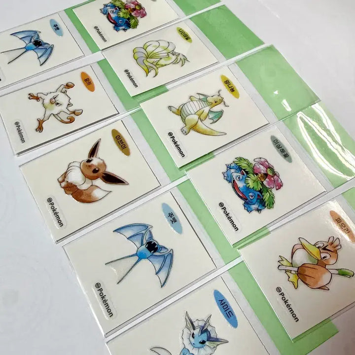 [BUNJANG] Pokemon Artwork Ttibs Seal Bundle Set / 포켓몬 아트워크 아트웍 띠부씰 일괄