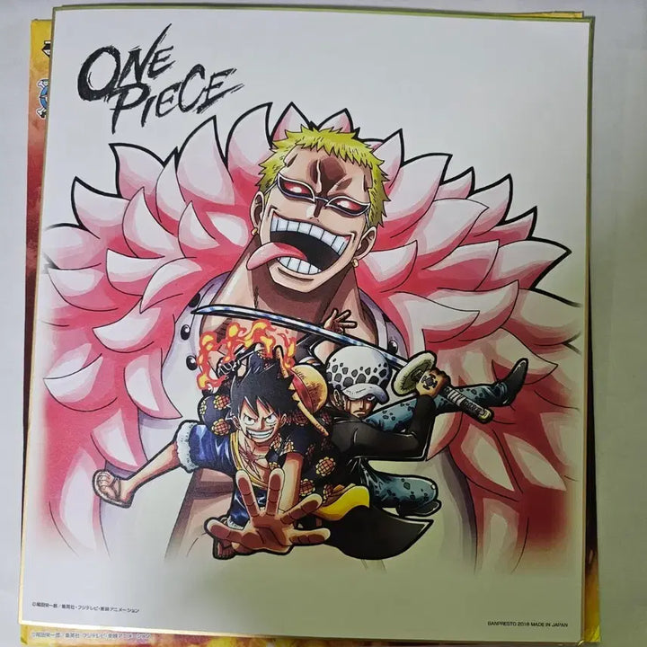 [BUNJANG] One Piece Doflamingo Dressrosa Luffy, Law Shikishi / 원피스 도플라밍고 드레스로자 루피,로우 색지