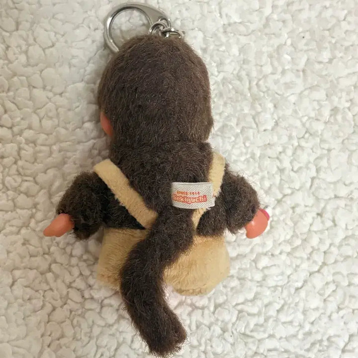 [BUNJANG] Vintage Mini Ulbo Monchhichi Keychain with Hello Kitty Outfit / 미니 울보 몬치치 키링
