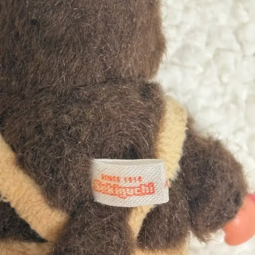 [BUNJANG] Vintage Mini Ulbo Monchhichi Keychain with Hello Kitty Outfit / 미니 울보 몬치치 키링