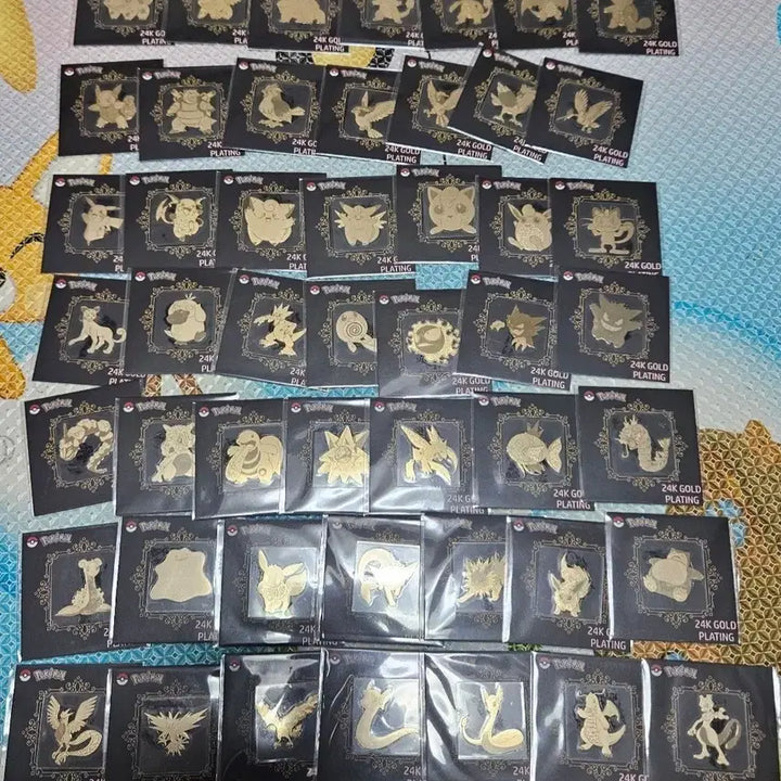 [BUNJANG] Pokemon TCG Stickers (49 Types) / 포켓몬 띠부씰 금박 49종 판매