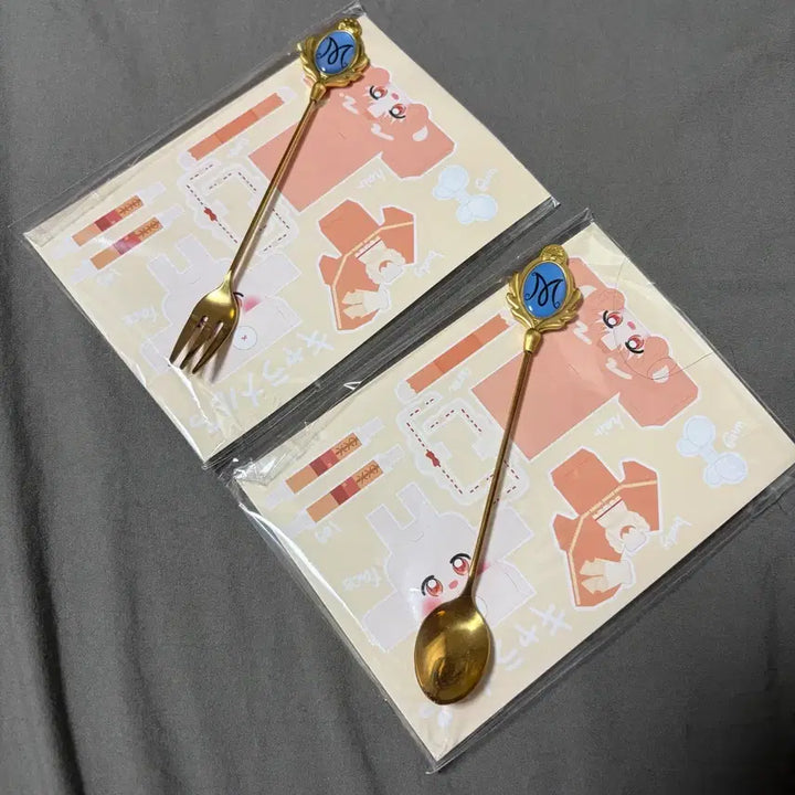 [BUNJANG] Yumeiro Patissiere Sweet Fairy Spoon &amp; Fork Set (Blue) / (새상품) 꿈빛파티시엘 스위트요정 스푼 블루 세트 스푼 포크 일괄 판매