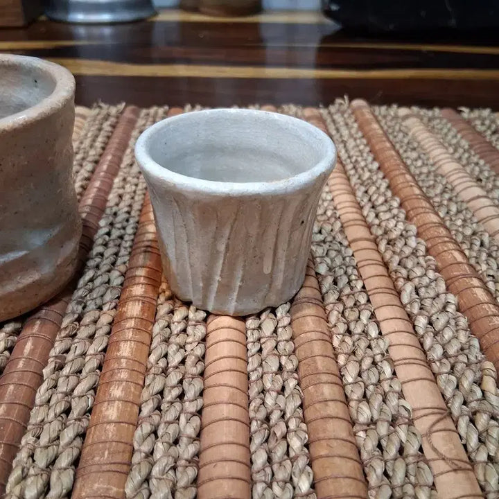 [BUNJANG] Haegwang Yun Seong-won Handmade Kiln Celadon Two Tea Cups Set / 장작가마 양산 해광 윤성원 이도유차잔 2점