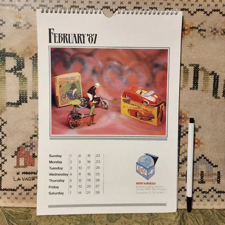 [BUNJANG] 1987 UK Toy Image Calendar / 1987년 영국 장난감 이미지달력