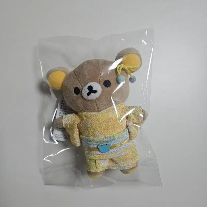 [BUNJANG] Rilakkuma Yukata Yellow Keychain Doll / 리락쿠마 인형 유카타 옐로우 키링