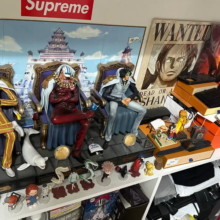 [BUNJANG] One Piece WCF Three Admirals Figure with Navy Base Diorama / 원피스 모펠 삼대장 피규어