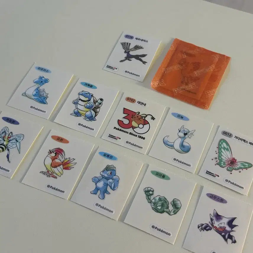 [BUNJANG] Pokemon 30th Anniversary Sticker Collection / 포켓몬 30주년 기념 띠부씰