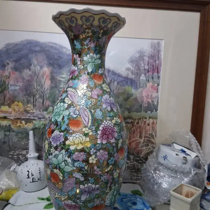 [BUNJANG] Floral Motif Ceramic Vase / 꽃 그림  도자기