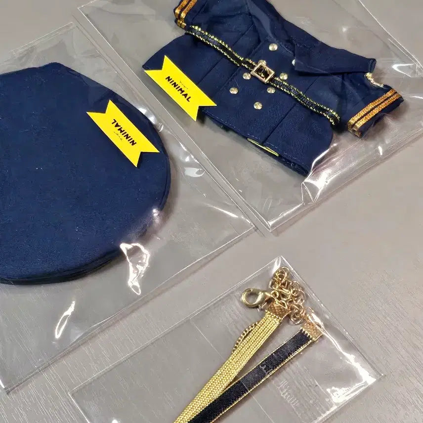 [BUNJANG] Ninimal Som Uniform Navy 10cm Doll Clothes / 니니멀 솜 제복 네이비 10cm 솜인형 옷 솜옷 떨옷