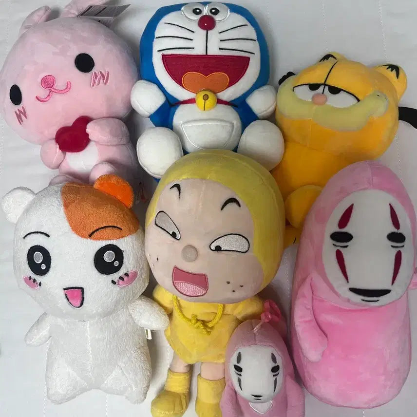 [BUNJANG] Bundle Set: Doraemon, Kaonashi, Ubisoy, Anipang, Hamtaro, Garfield Plush Dolls / 인형 일괄 (도라에몽, 가오나시, 우비소년, 애니팡, 햄토리, 가필드)
