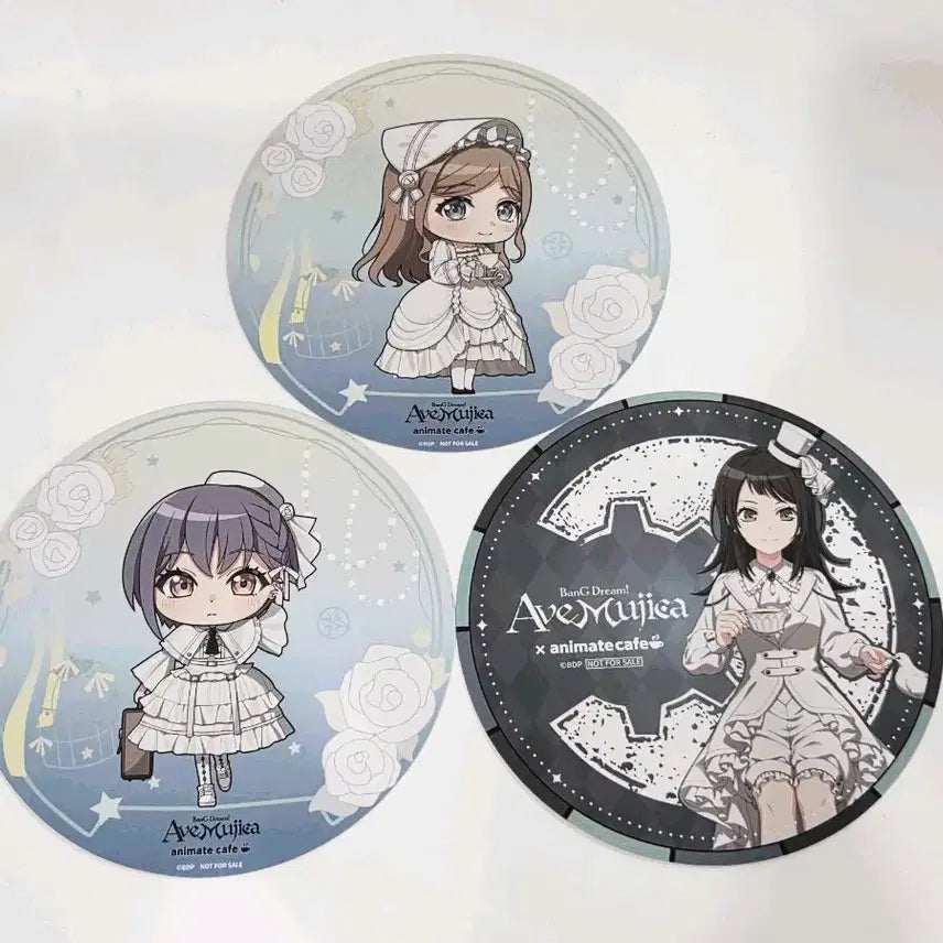 [BUNJANG] BanG Dream! Ave Mujica Tomori, Soyo, Uiri Coaster Bundle Set / [일괄] 뱅드림 아베무지카 마이고 애니메이트 코스터 토모리 소요 우미리