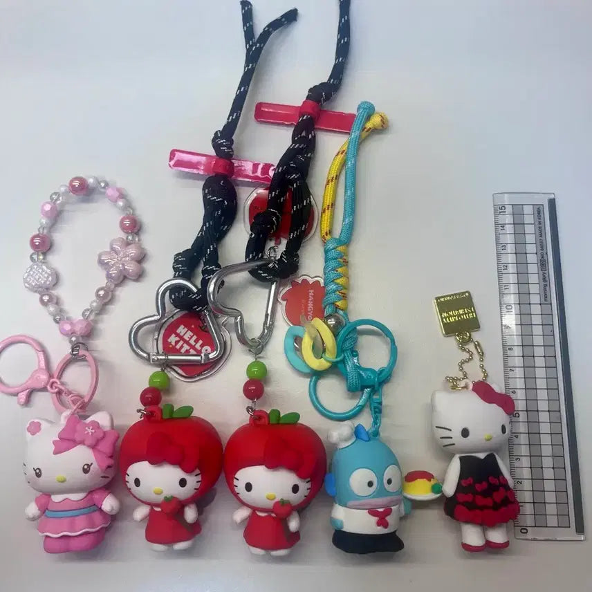 [BUNJANG] Hello Kitty Hangyodon Figure Keychain Bundle / 헬로키티 한교동 피규어 키링 일괄