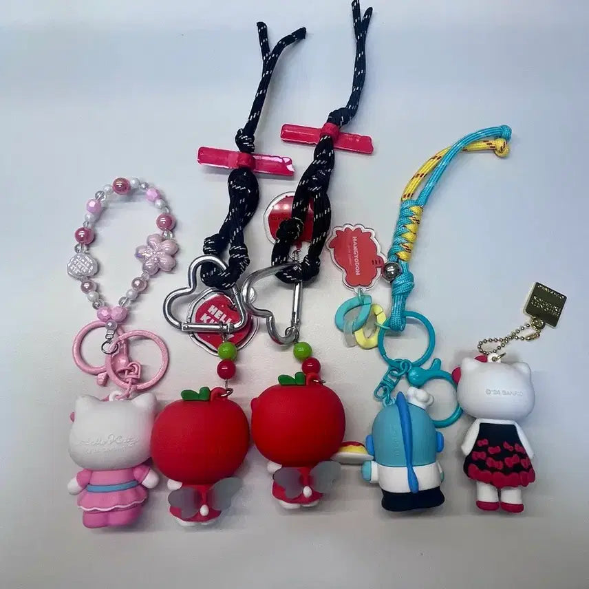 [BUNJANG] Hello Kitty Hangyodon Figure Keychain Bundle / 헬로키티 한교동 피규어 키링 일괄