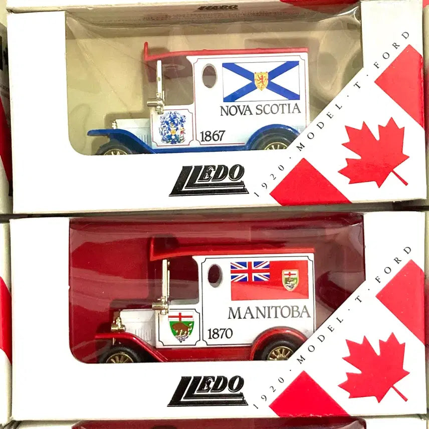 [BUNJANG] 1988 Lledo Diecast Model Set - 13pc Canadian Provincial Series 1920 Ford Model T Van / 1988년 영국 빈티지 Lledo 다이캐스트 미니카 13종 세트