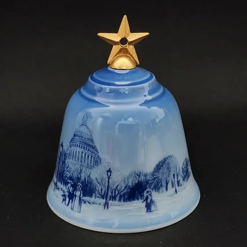 [BUNJANG] Bing &amp; Grøndahl 1990 Christmas Plate &amp; Bell Set / 덴마크 B&amp;G(빙앤그랜달) 1990년 크리스마스 플레이트 &amp; 벨 세트/장식품