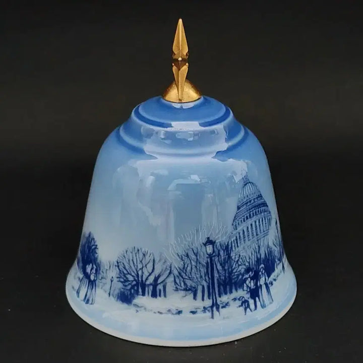 [BUNJANG] Bing &amp; Grøndahl 1990 Christmas Plate &amp; Bell Set / 덴마크 B&amp;G(빙앤그랜달) 1990년 크리스마스 플레이트 &amp; 벨 세트/장식품