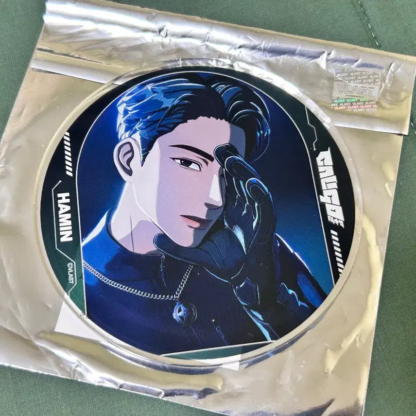 [BUNJANG] PlayV Gracatte Acrylic Coaster Hamin + Kalpatu Photobook (Unsealed) / 플레이브 애니메이트 그라떼 아크릴 코스터 하민