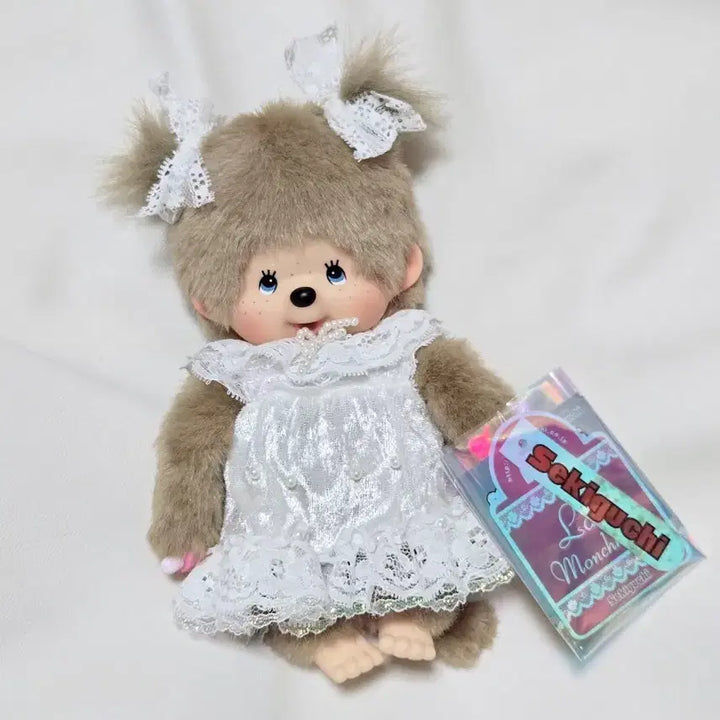 [BUNJANG] Monchhichi Lacey (White) / 몬치치 레이시