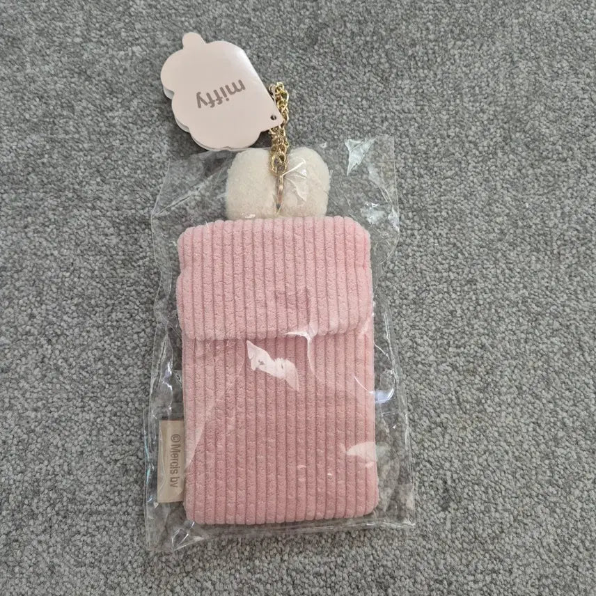 [BUNJANG] Miffy Corduroy Keyring Card Holder Pink / [일본정품/새상품] 미피 키링 카드 홀더 핑크