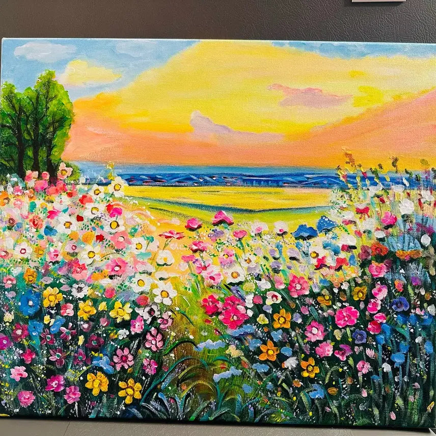 [BUNJANG] Flower and Landscape Painting (Canvas) / 꽃이핀. 풍경화(캔버스)