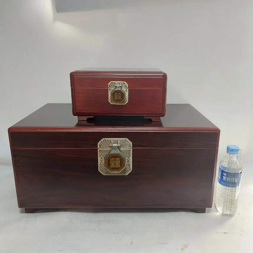 [BUNJANG] Antique Wooden Eobjiham Chest Set for Wedding Gifts / 옛날 결혼 이바지함. 나무함- 민속품. 근대사. 만물당