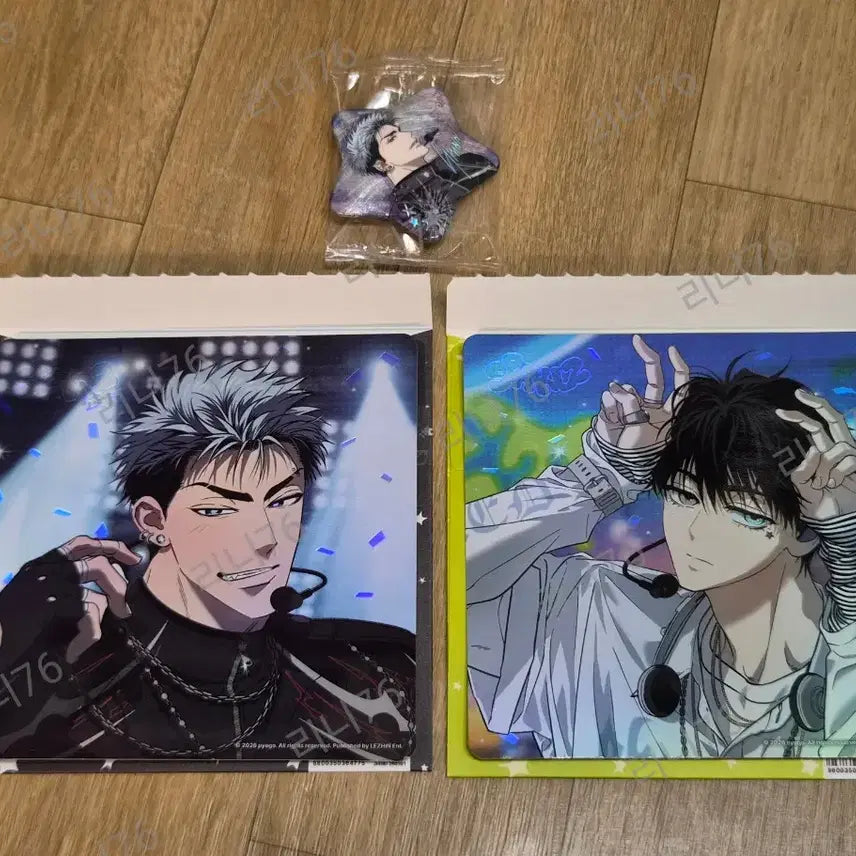 [BUNJANG] Resin Pop-ups Sparkles Resin Stage Fancam Postcard Set (2 pcs) / 레진 팝업 스파클즈 레진스테이지 직캠 엽서 R2R 2장 캔뱃지 양도