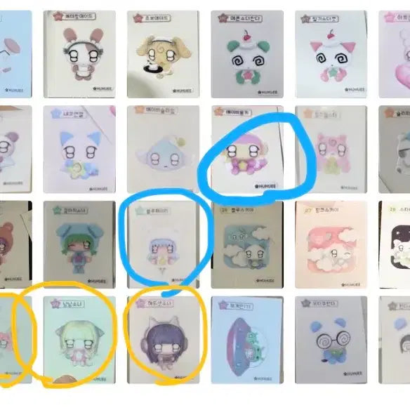 [BUNJANG] Blue Fairy Baby Monkey Ribbon Hamster Happy Hamster Stickers / 후후이 띠부씰 교환 및 판매