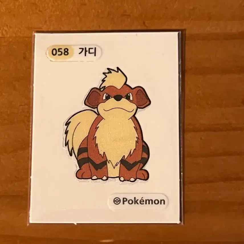[BUNJANG] Pokemon Bread Sticker (Ttibusil) 058 Growlithe / 포켓몬스터 띠부실 (띠부씰) 3자리 058 가디