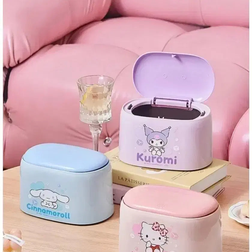 [BUNJANG] Sanrio Hello Kitty One-Touch Trash Can Pink / 산리오 헬로키티 원터치 휴지통 핑크(새상품)