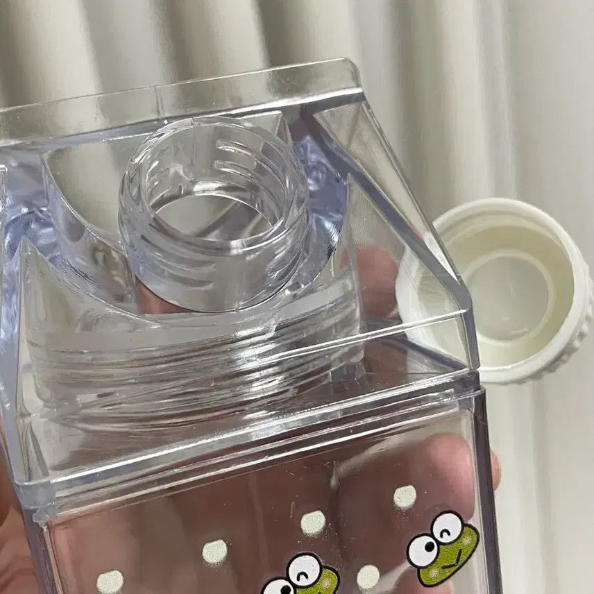 [BUNJANG] Keropippi Transparent Acrylic Milk Bottle (500ml) / 케로케로피 우유 투명아크릴 보틀
