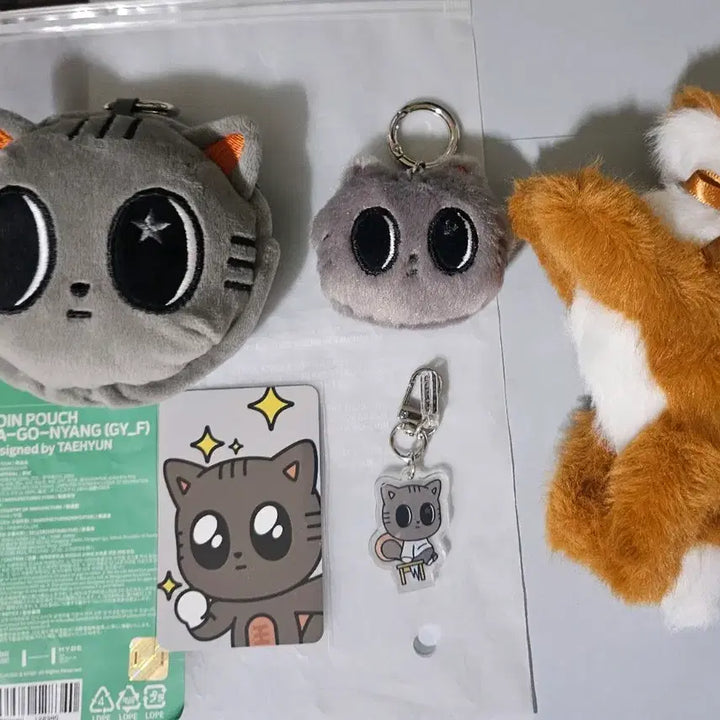 [BUNJANG] Batuu Dagonyan Coin Pouch, Face Keyring, Acrylic Keyring, Tomorrow Fox Keyring / 뿔바투 다고냥4종 일괄 포카,코인 파우치,페이스 키링,아크릴 키링, 여우