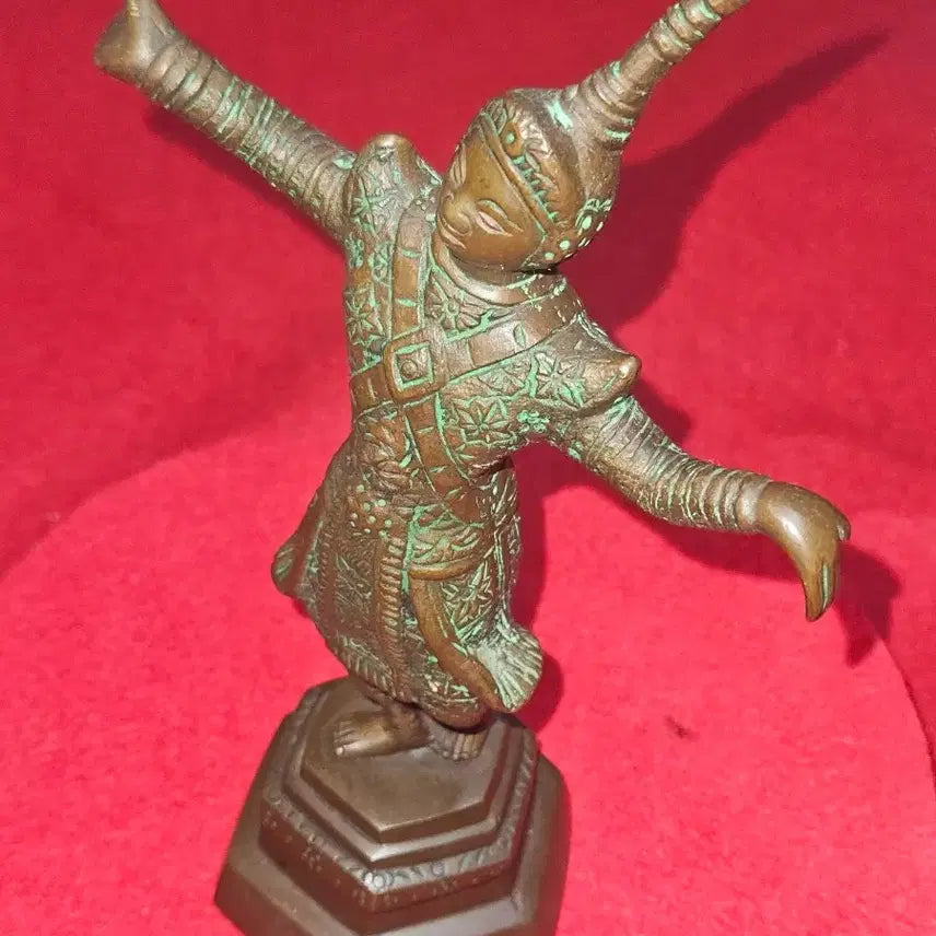 [BUNJANG] Thai Traditional Dancer Bronze Figurine Statue (844g) / [앤틱/소품] 동남아 태국 전통 무용수 황동 브론즈 인형 조각상 (844