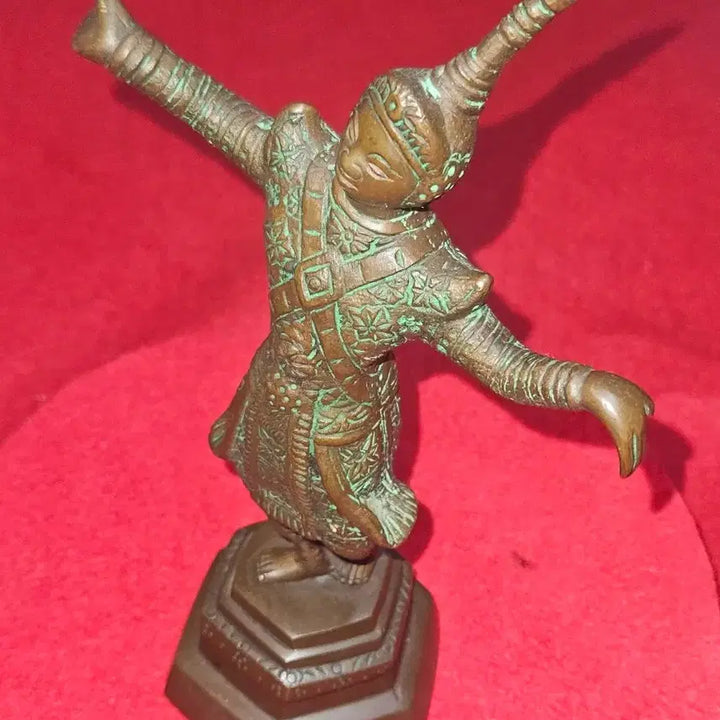 [BUNJANG] Thai Traditional Dancer Bronze Figurine Statue (844g) / [앤틱/소품] 동남아 태국 전통 무용수 황동 브론즈 인형 조각상 (844