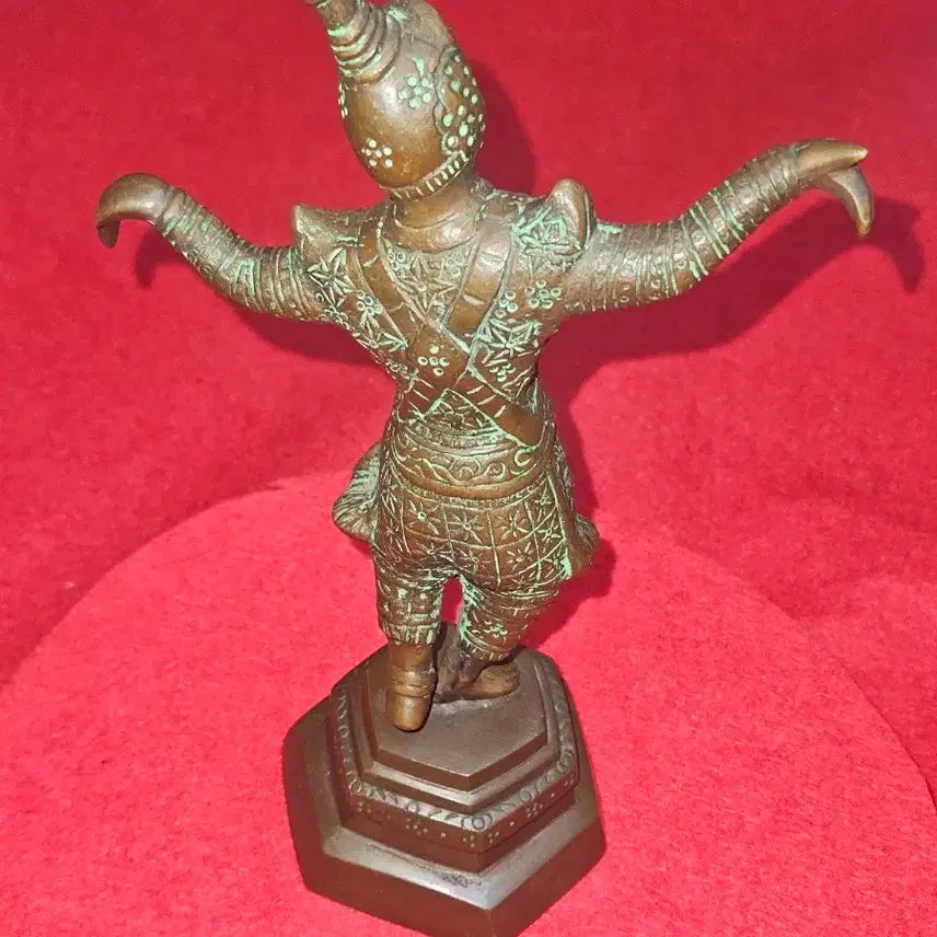 [BUNJANG] Thai Traditional Dancer Bronze Figurine Statue (844g) / [앤틱/소품] 동남아 태국 전통 무용수 황동 브론즈 인형 조각상 (844
