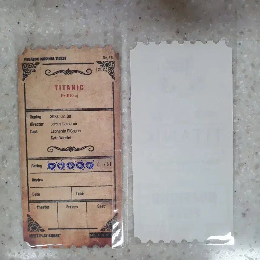 [BUNJANG] Titanic Megabox Special Ticket / 오티 메가박스 타이타닉