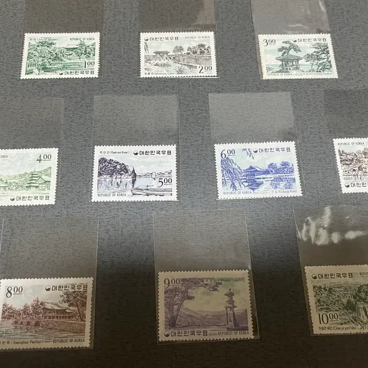 [BUNJANG] 1960s Tourism Series Unused Stamp Set Bundle / 1960년대 관광시리즈 미사용제 일괄 싸게판매합니다.