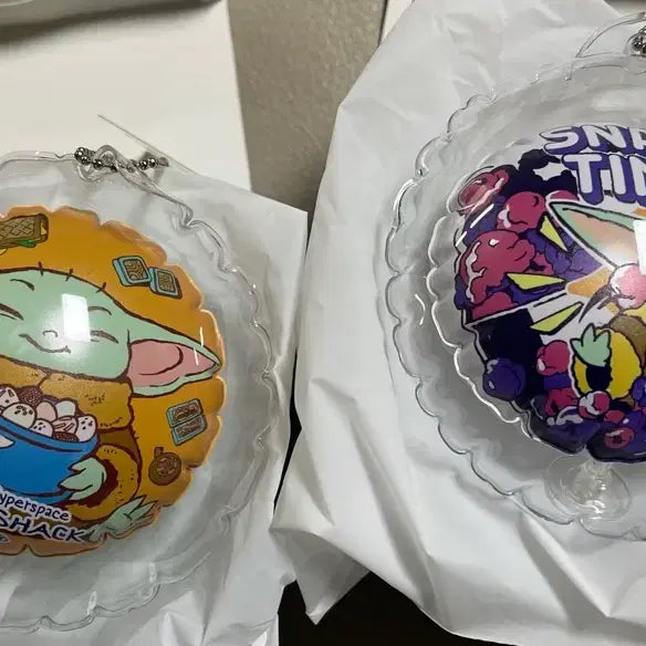 [BUNJANG] Star Wars The Mandalorian &amp; Grogu Balloon Keychain Set (2 Types) / 스타워즈 만달로리안과 그로구 벌룬 키링 2종 세트 판매