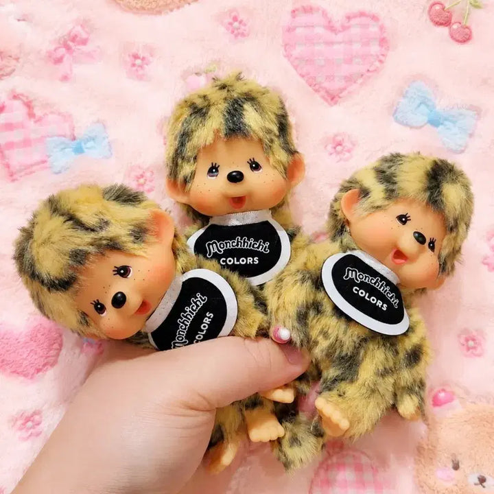 [BUNJANG] Monchhichi Leopard Print Plush Keychain / 새상품,정품,개별) 몬치치 레오파드 호피 봉제 키링