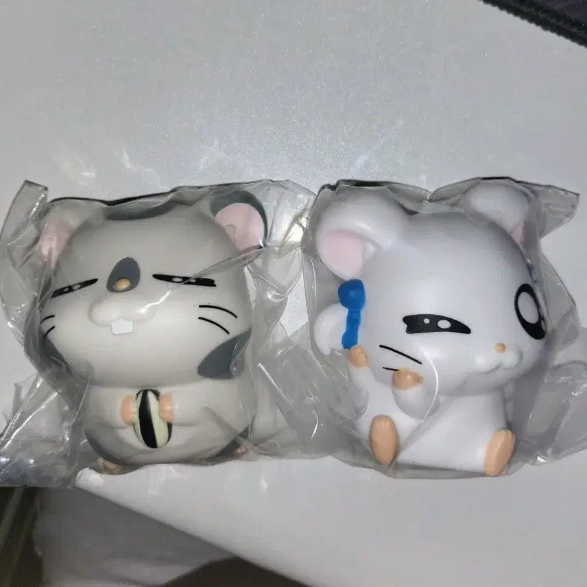 [BUNJANG] Hamtaro "Yammy" &amp; "Ribbon" Plush Set / 방가방가햄토리 말랑말랑 피규어 얌냠이 리본이