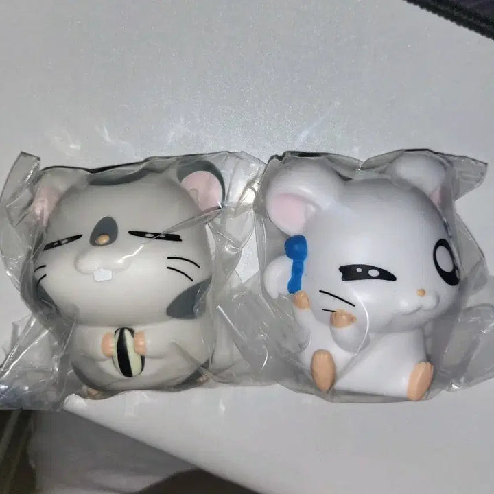 [BUNJANG] Hamtaro "Yammy" &amp; "Ribbon" Plush Set / 방가방가햄토리 말랑말랑 피규어 얌냠이 리본이